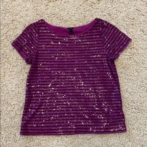 J. Crew Striped Sequin Top
